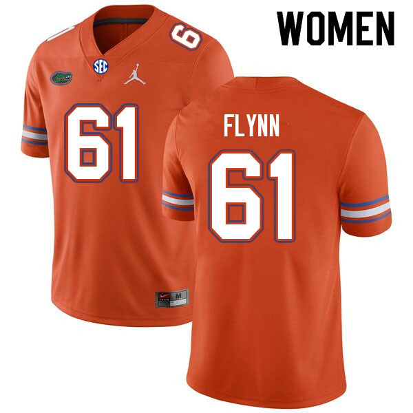 Women #61 Nicolas Flynn Florida Gators College Football Jerseys Sale-Orange